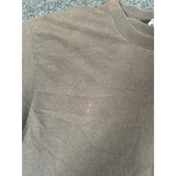 Menace Skateboards T Shirt Size‎ Large Brown Short Sleeve Vtg 90s